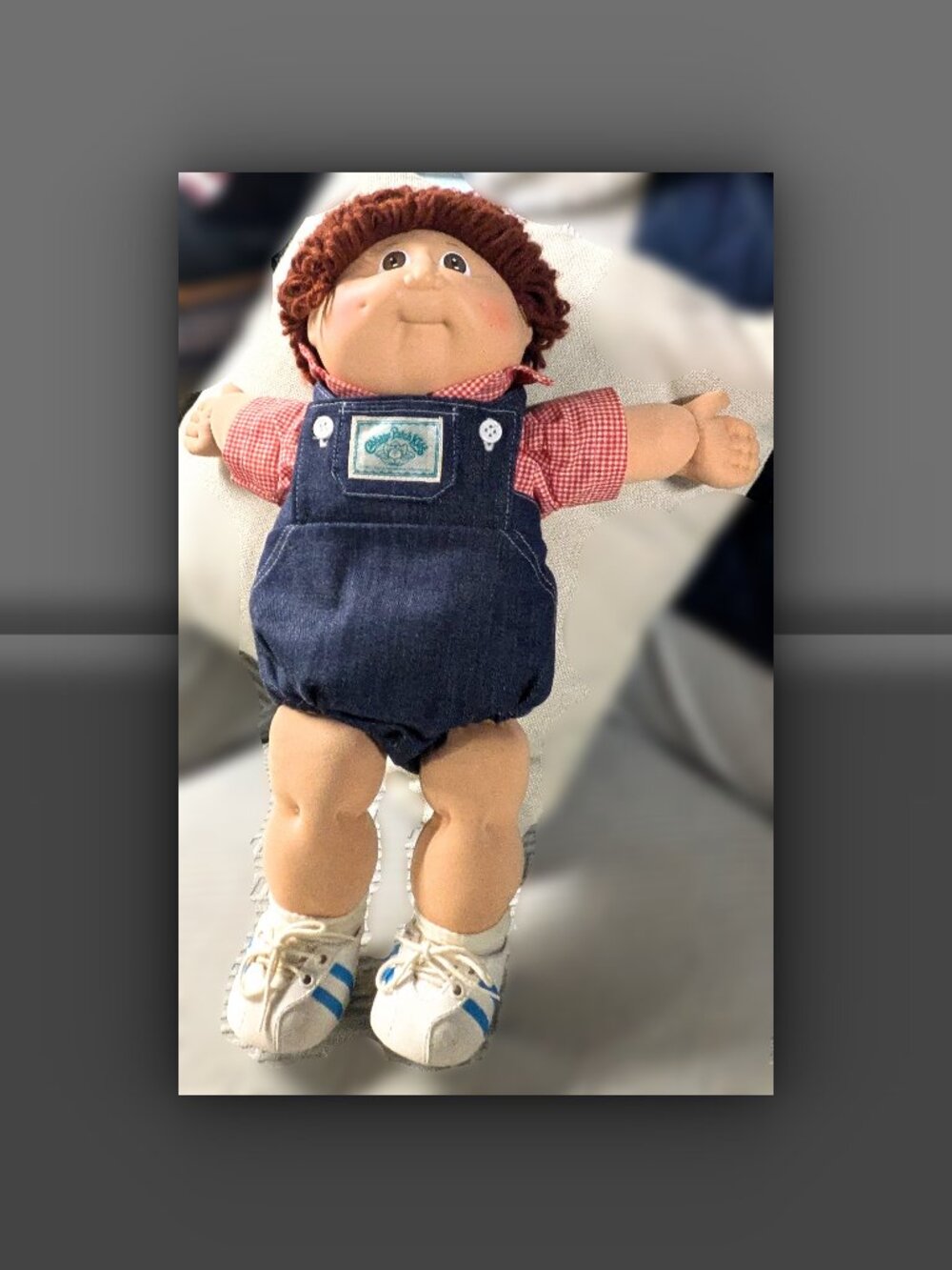 Vintage 1984 Cabbage Patch Kids Coleco Boy Doll Red Hair Original Outfit